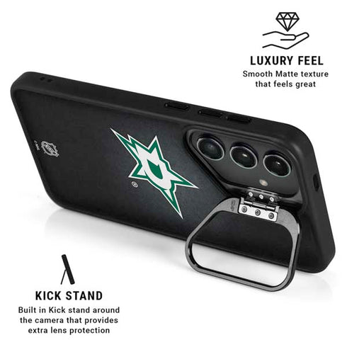 NHL Dallas Stars Black Background Galaxy S25 Ultra Kickstand Case